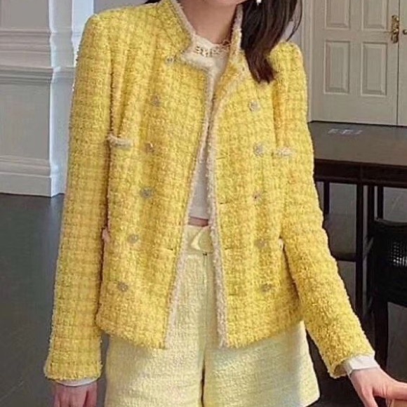 CHANEL Jackets & Coats Chanel 220 Tweed Evening Jacket Size Fr 46